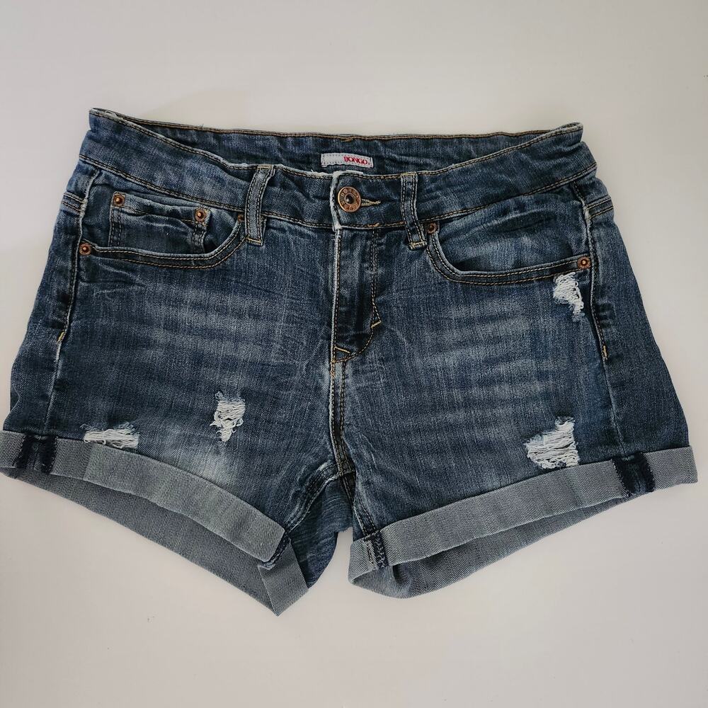 BONGO Cuffed /Distressed /Mid-Rise /Medium Wash /Jean Shorts Size 5